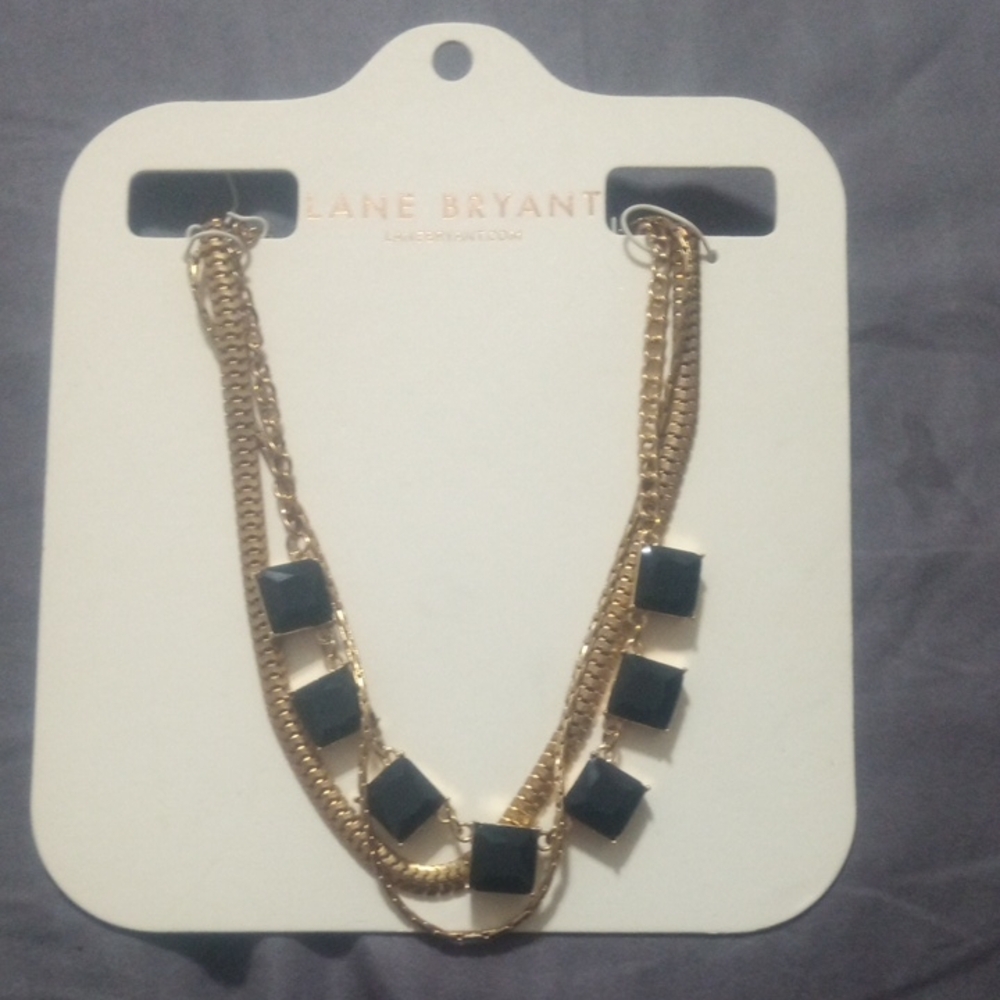 Lane Bryant Chic Gold and Black Necklace